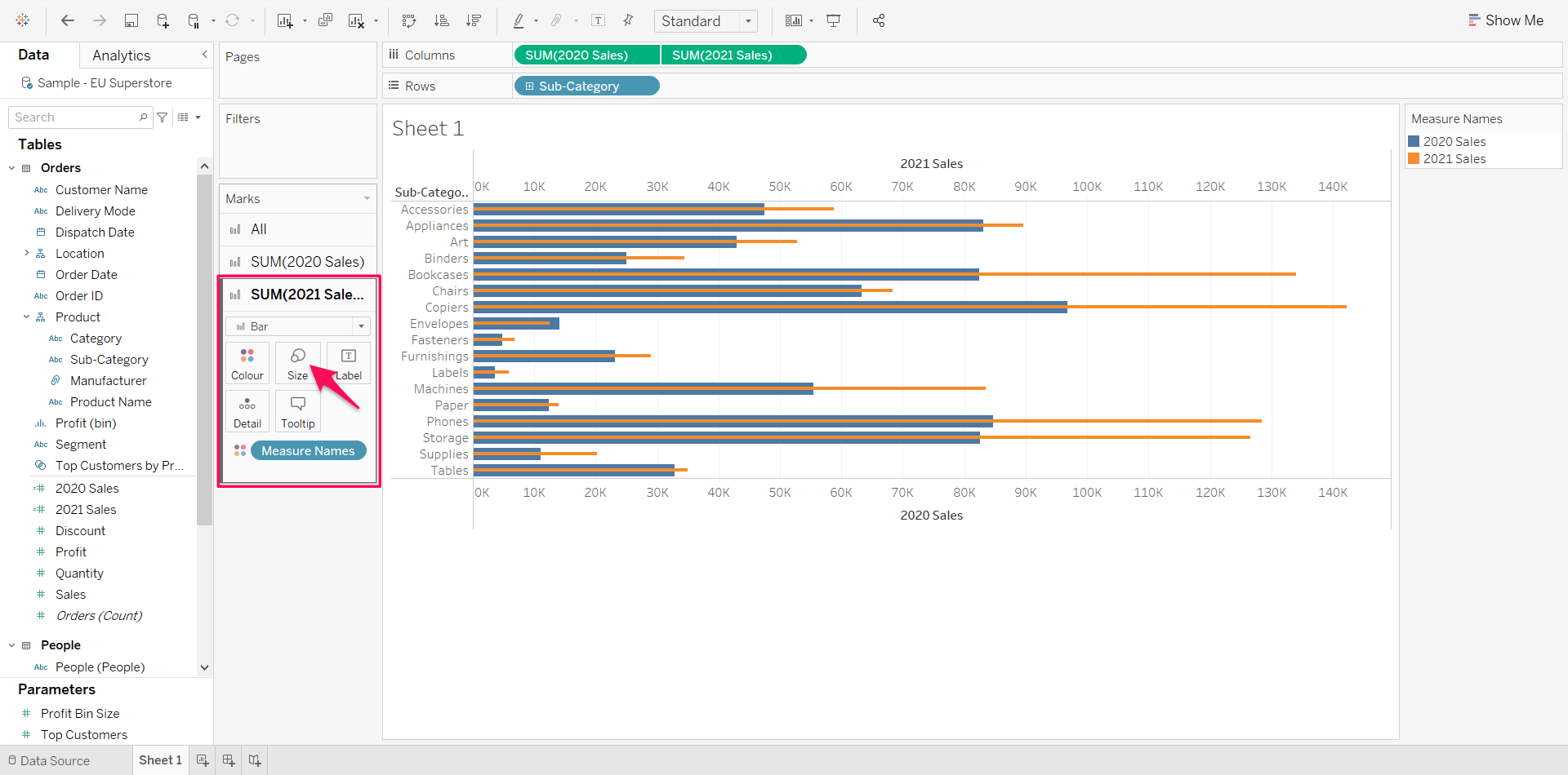 How to build a Bar in Bar Chart in Tableau The Data School