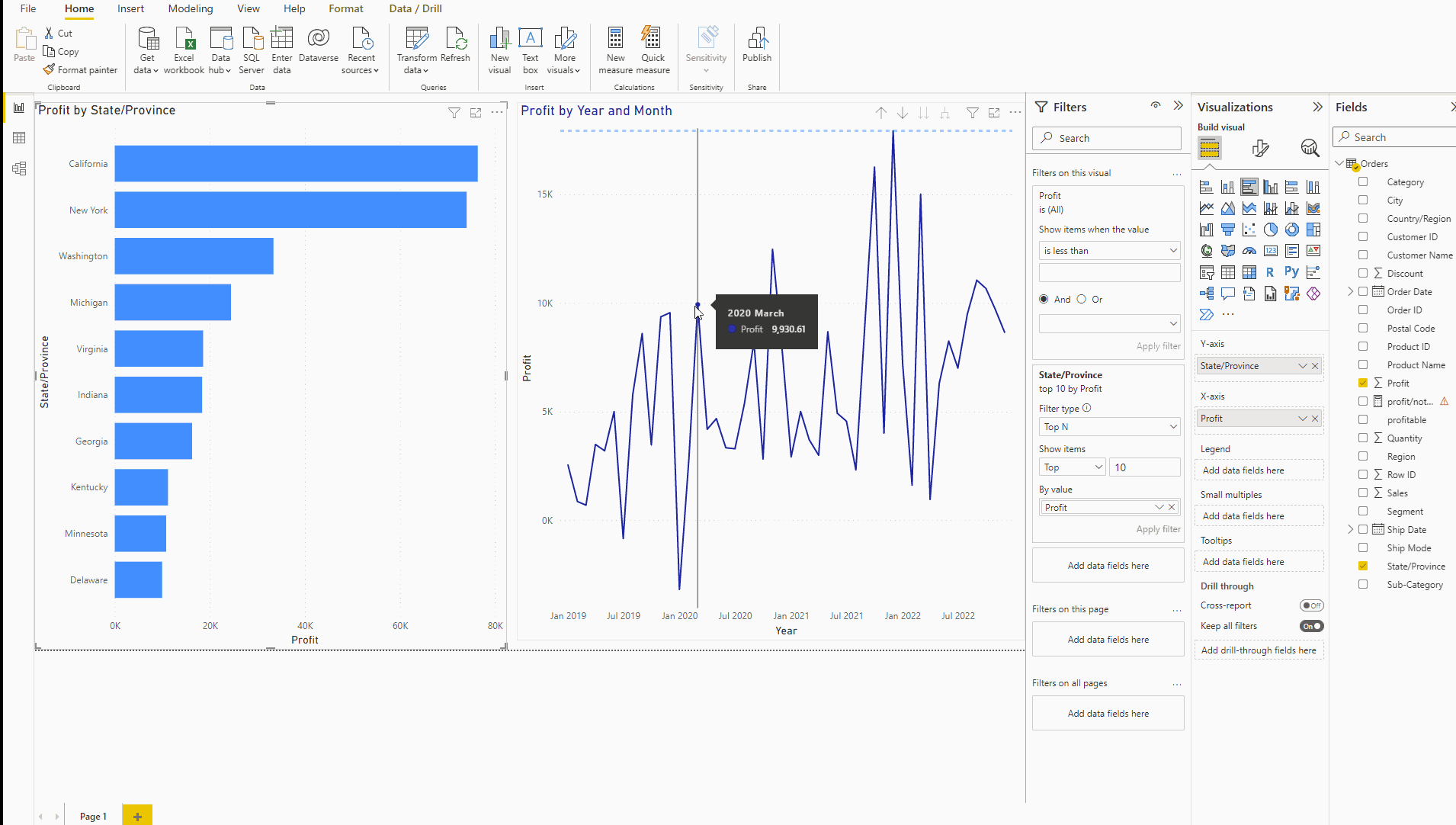 The Data School How to turn off default cross filtering in Power BI