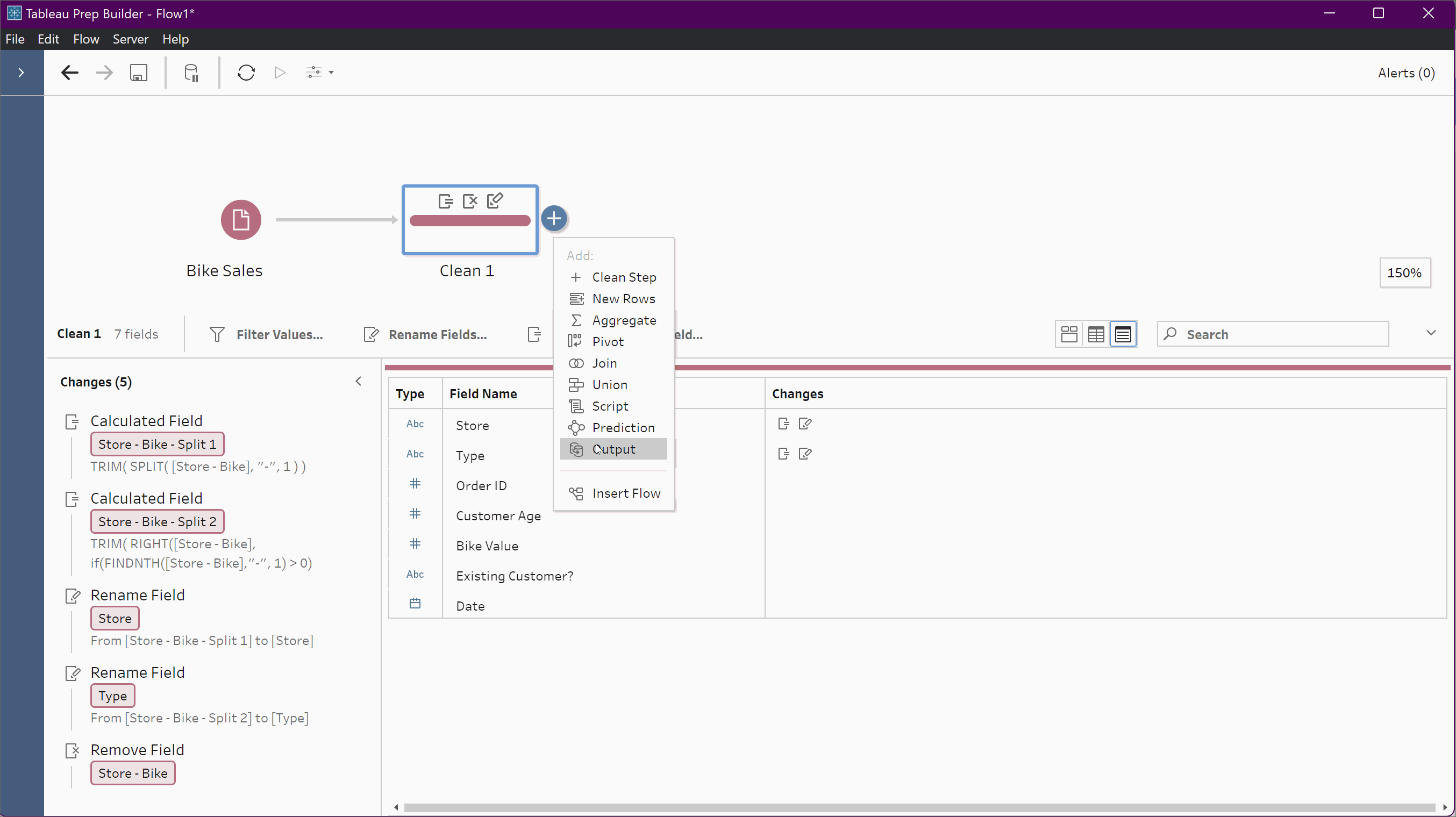 Outputs in Tableau Prep The Data School