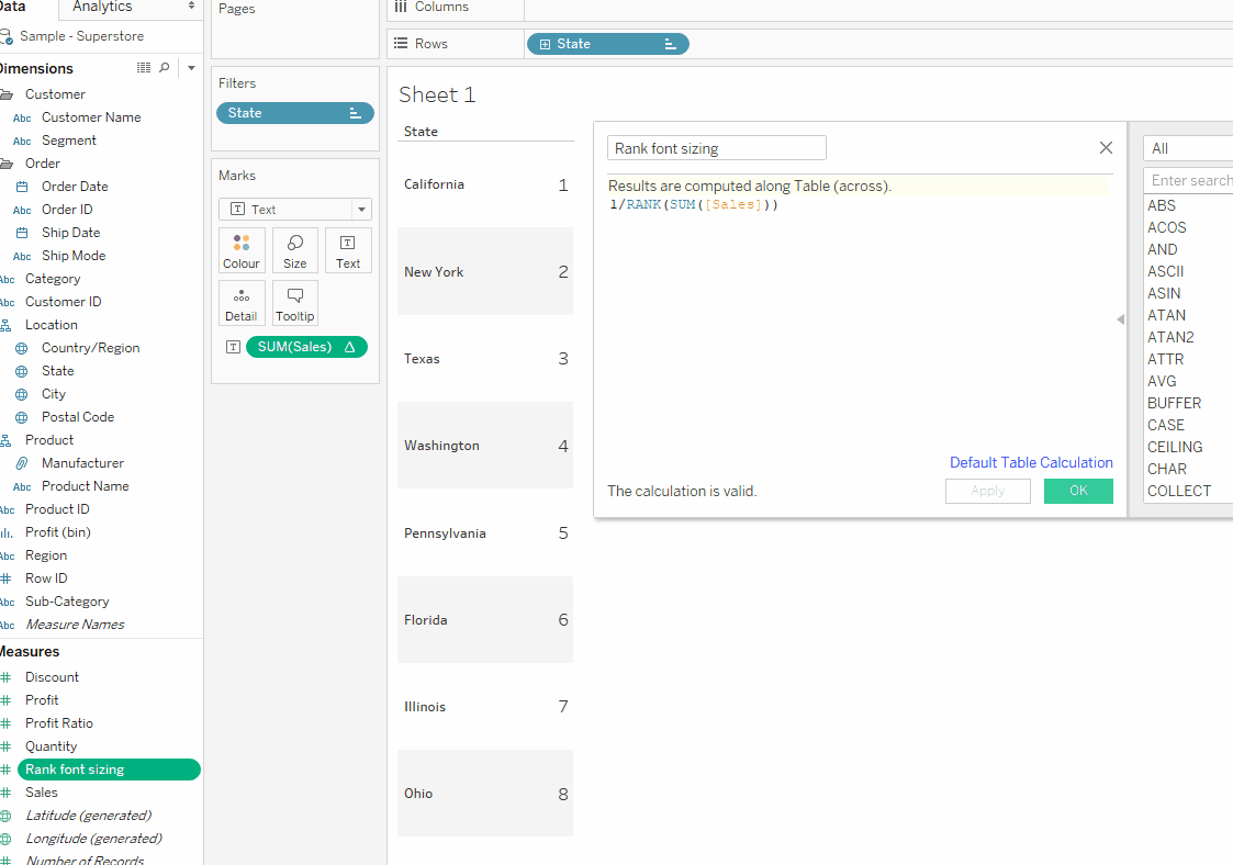 The Data School How to Dynamically Resize Fonts in Tableau