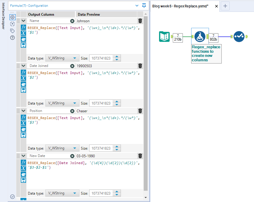 Splitting to columns with Regex_replace in Alteryx The Data School
