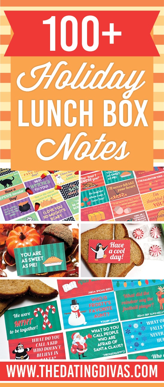 100+ Holiday Themed Lunch Box Notes