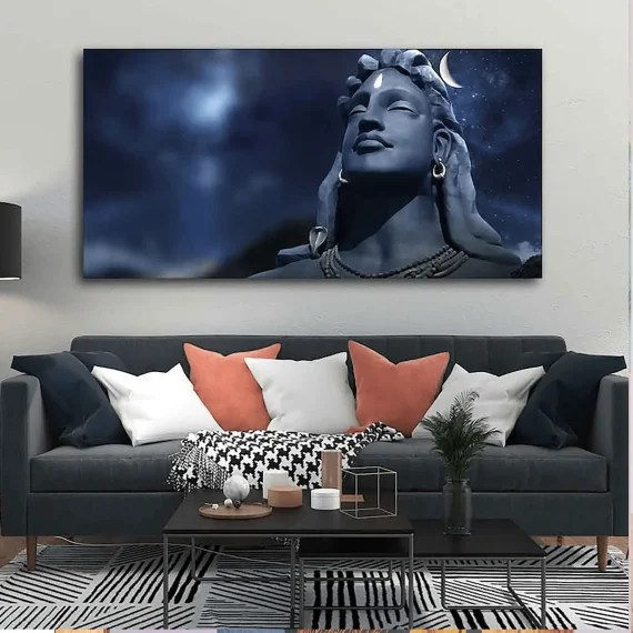 Lord Shiva with Moon on the Head Wall Painting