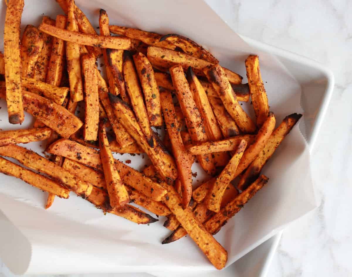 deep fried sweet potato french fries