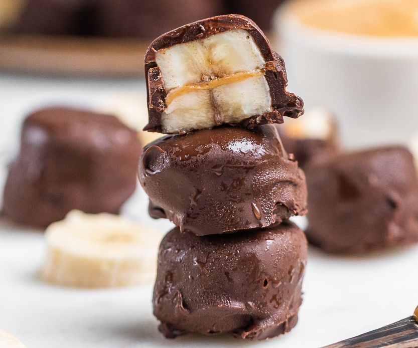 Recipe delicious dark chocolate frozen banana bites