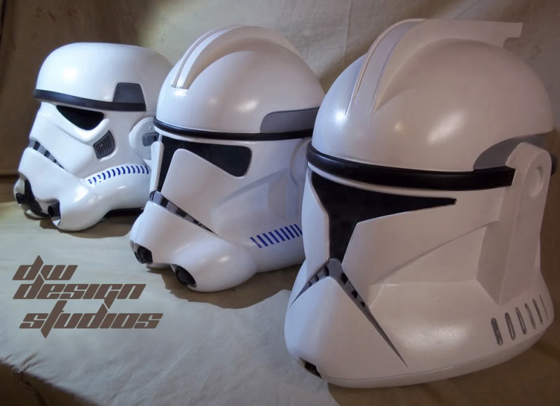 Star Wars Clone to Stormtrooper helmet evolution Boba Fett Costume