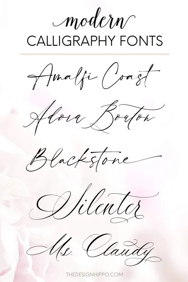 15 Best Modern Calligraphy Fonts