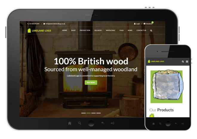 Lakeland Logs Web Design Cumbria Designworks