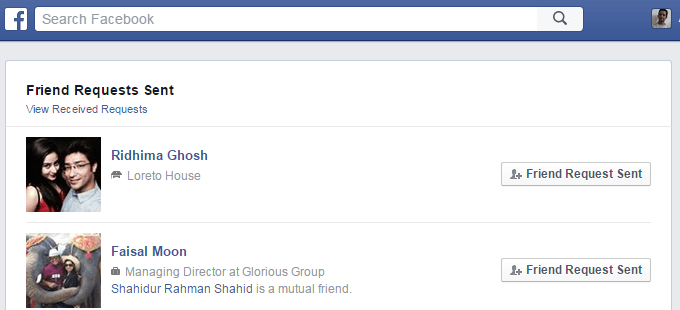 How do I know who denied my sending friend request How do I know who denied my sending friend request