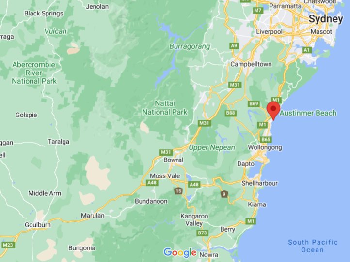 Where is Austinmer (New South Wales), Australia? see area map & more