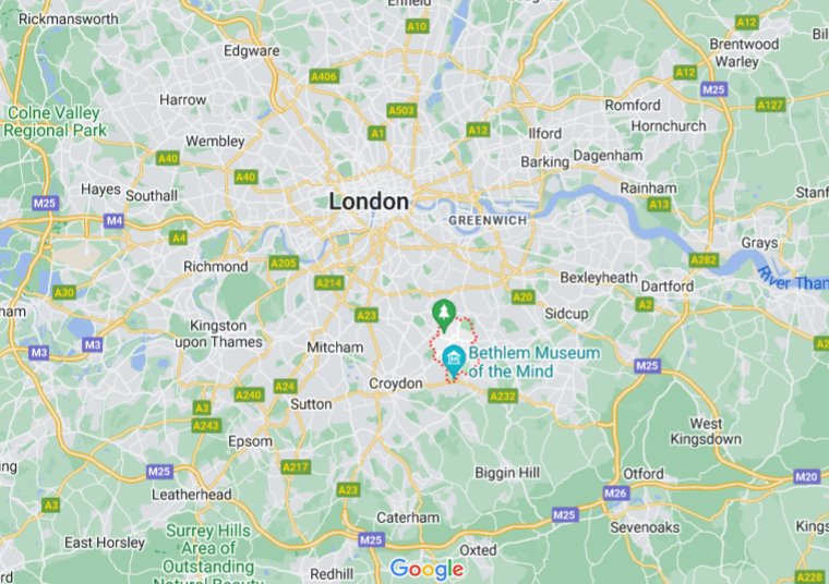 Beckenham (Greater London), England (UK) area map & More