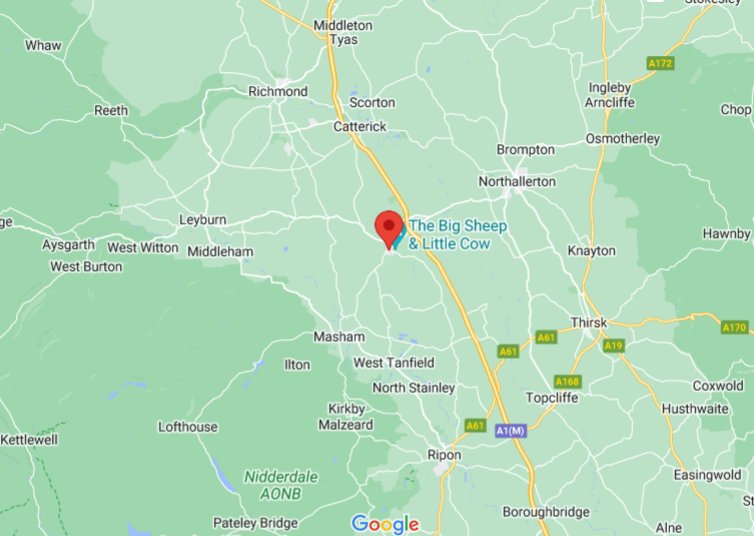 Bedale (North Yorkshire), England (UK) area map & More