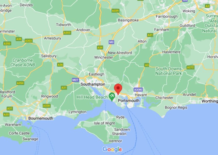 Fareham (Hampshire), England (UK) area map & More
