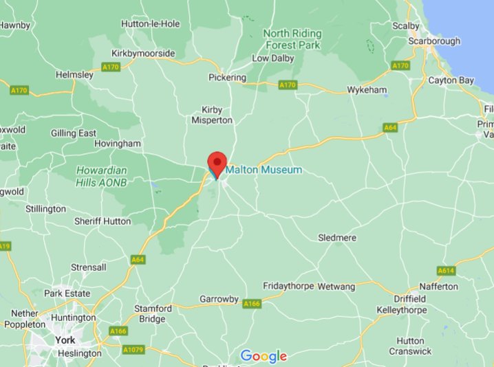 Malton (North Yorkshire), England (UK) area map & More