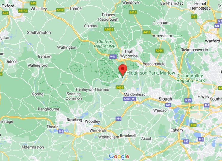 Where is Marlow (Buckinghamshire), England (UK)? see area map & more