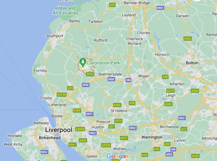 Ormskirk (Lancashire), England (UK) area map & More