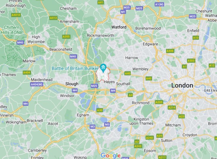 Uxbridge (Greater London), England (UK) area map & More