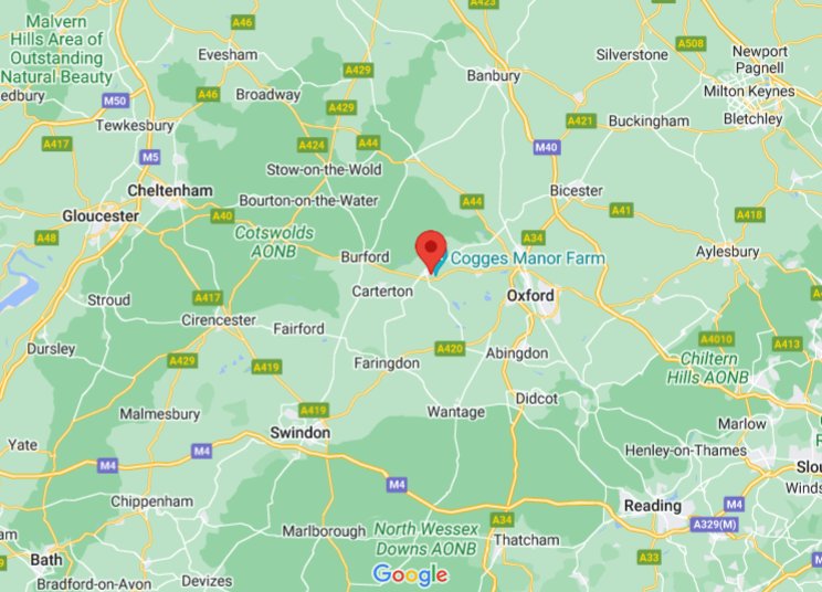 Witney (Oxfordshire), England (UK) area map & More