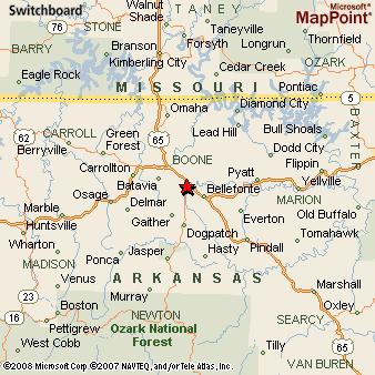 Harrison Arkansas On Map Harrison, Arkansas Area Map & More