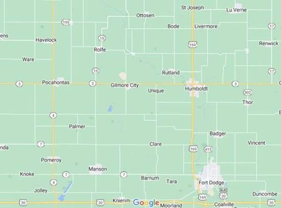 Unique, Iowa area map & More