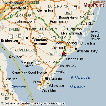 Map Of Somers Point Nj Somers Point, New Jersey Area Map & More