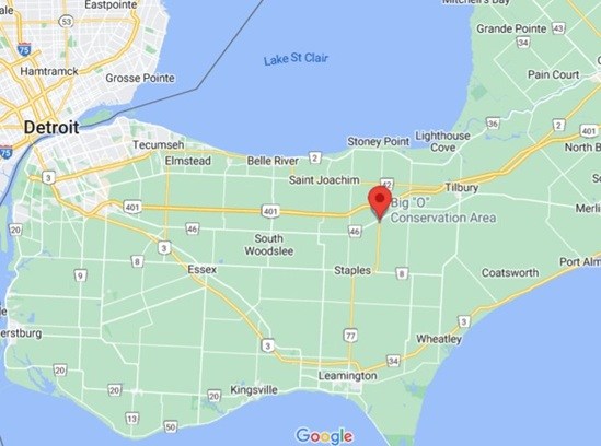 Comber, Ontario area map & More