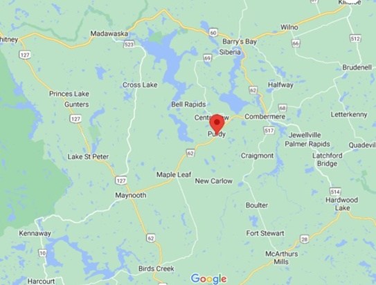 Purdy, Ontario area map & More