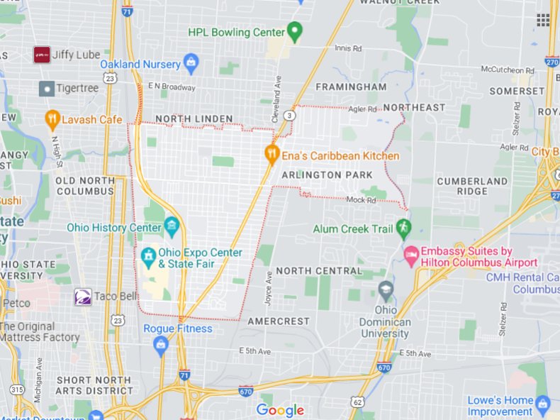 43211 Zip Code Area Map & Details