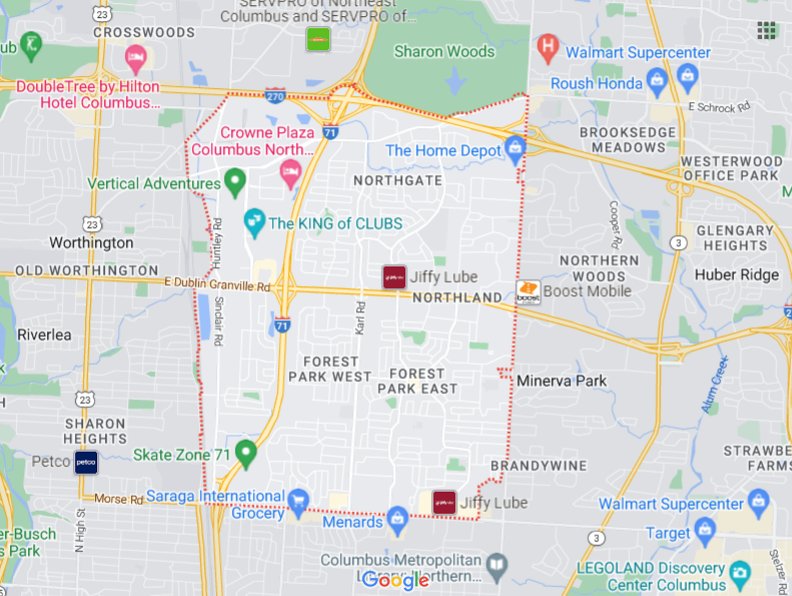 43229 Zip Code Area Map & Details