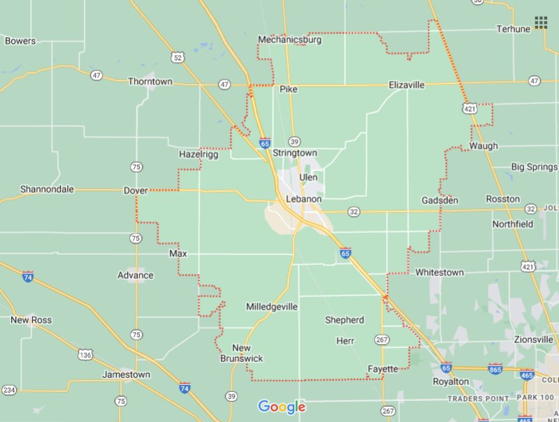 46052 Zip Code Area Map & Details