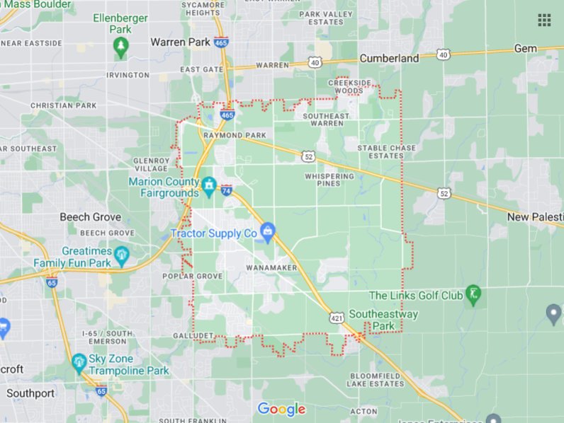 46239 Zip Code Area Map & Details