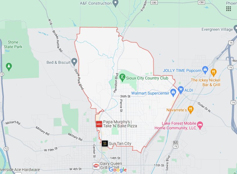 51104 Zip Code Area Map & Details