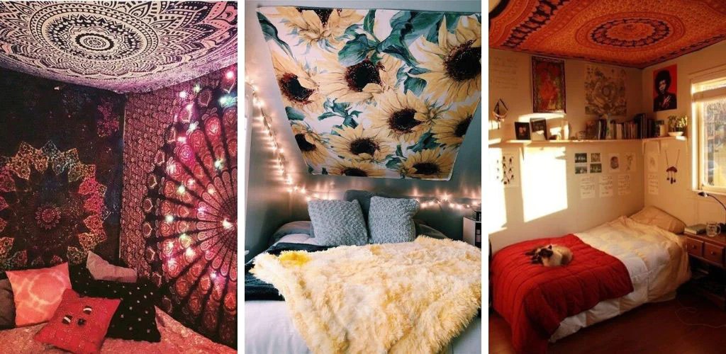 How to Hang Tapestry on Ceiling?