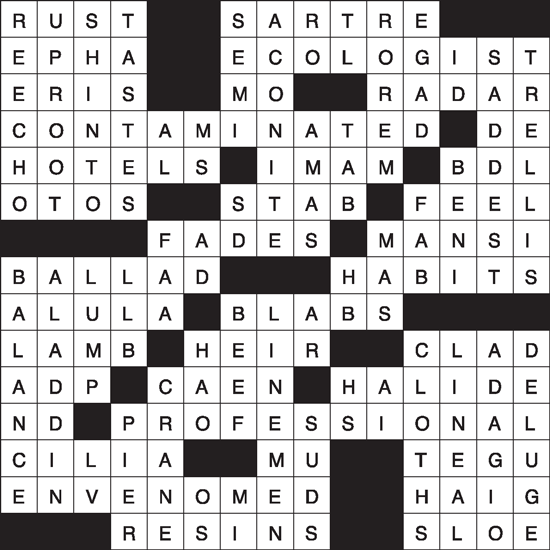 Crossword Puzzle Answers Week of 8/6/20 The Drummer and The Wright