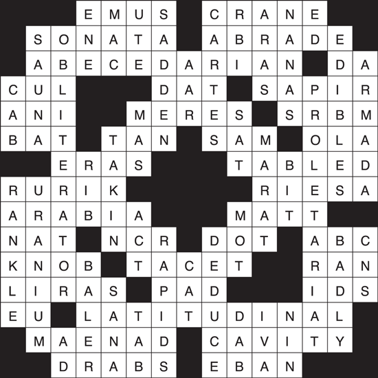 Crossword Puzzle Answers Week of 5/6/21 The Drummer and The Wright