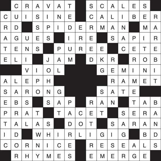 Crossword Puzzle Answers Week of 2/24/22 The Drummer