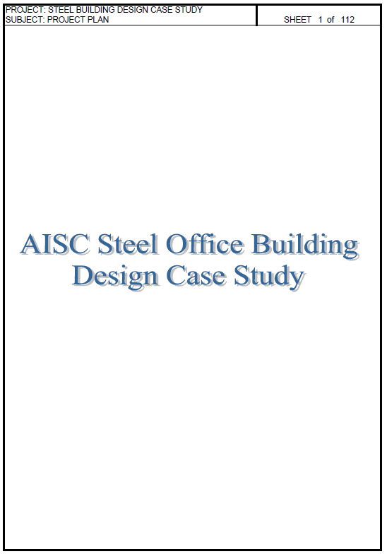 AISC Steel Office Building Design Case Study