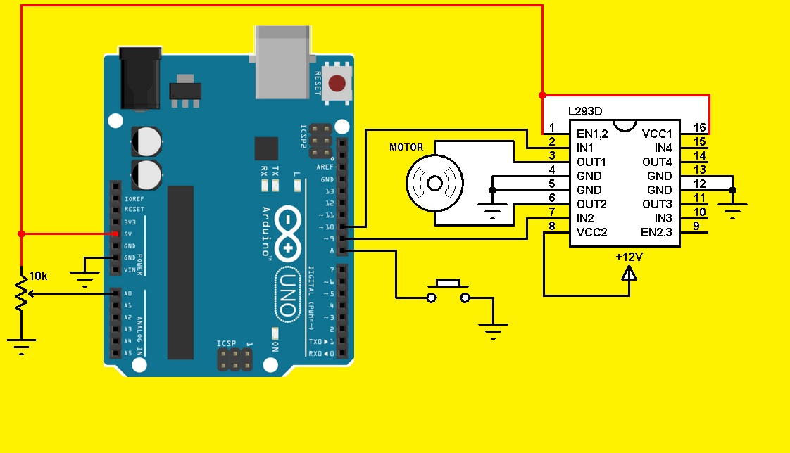 DC Motor Control in Proteus using IC L293D The Engineering Knowledge