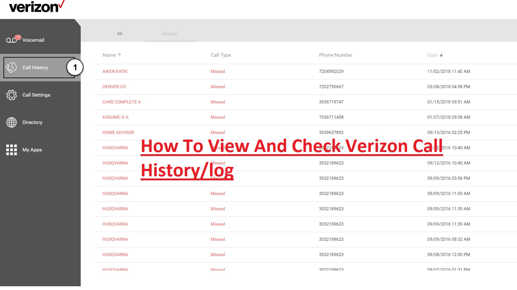 How To View And Check Verizon Call History/log Explained