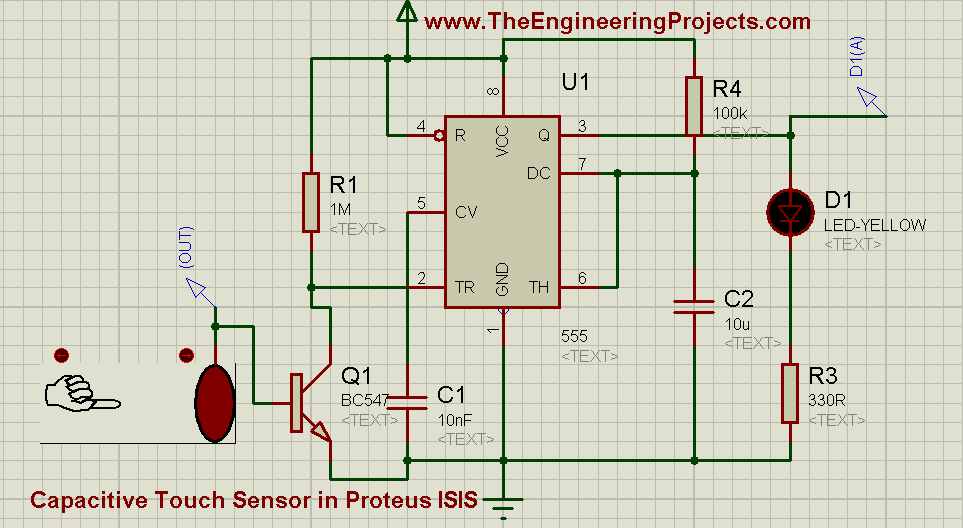 How to use Capacitive Touch Sensor in Proteus ISIS ? The Engineering
