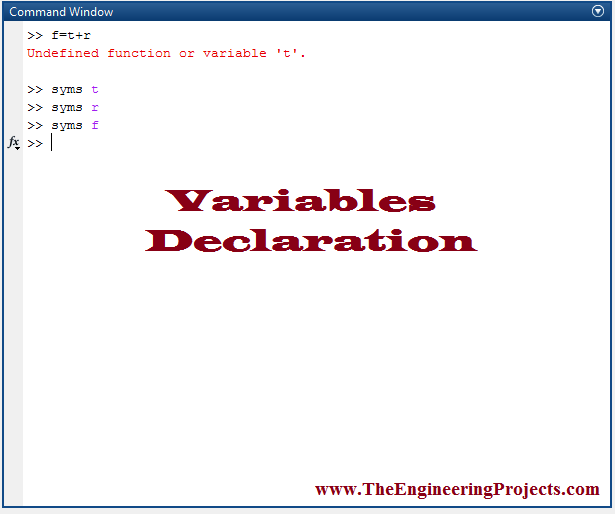 How To Define Variables In Matlab