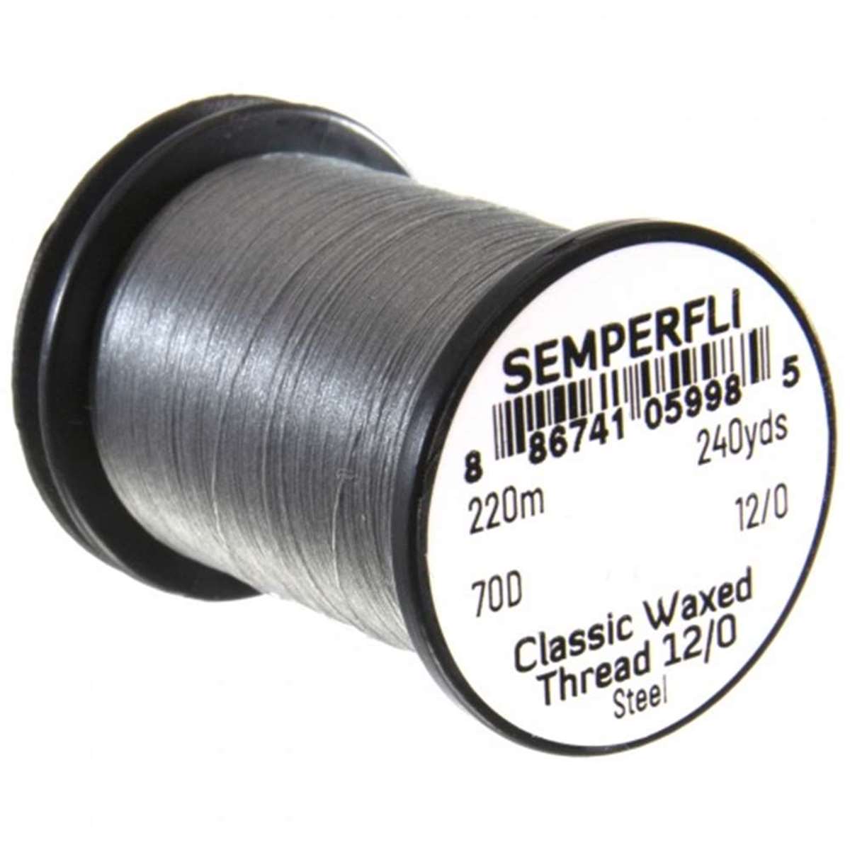 Semperfli Classic Waxed Thread 12/0 240 Yards Steel Fly Tying Threads