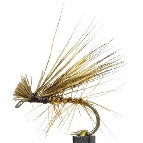 The Essential Fly Elk Hair Green/White Caddis Fishing Fly