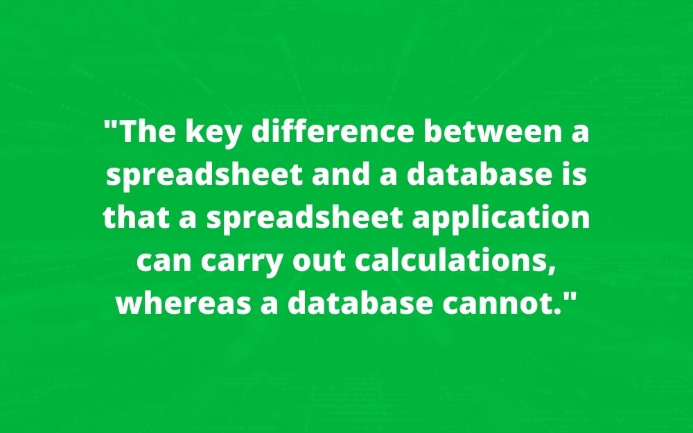 Using A Spreadsheet vs Database Software The Excel Experts