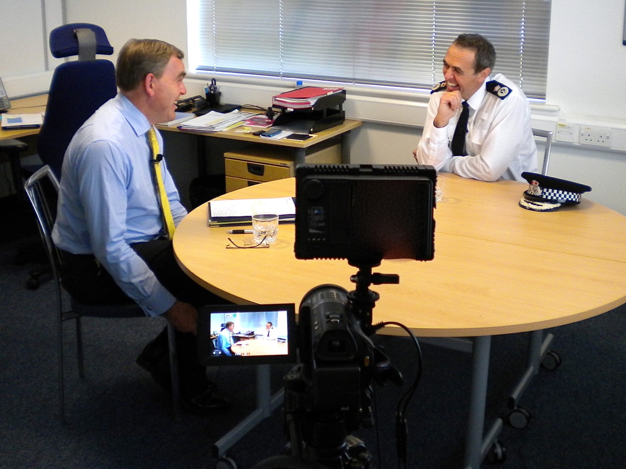 Camera rolls as Police and Crime Commissioner meets Chief Constable to