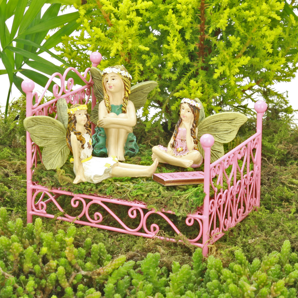 Pink Fairy Bed, Fairy Garden Accessory by Jennifer