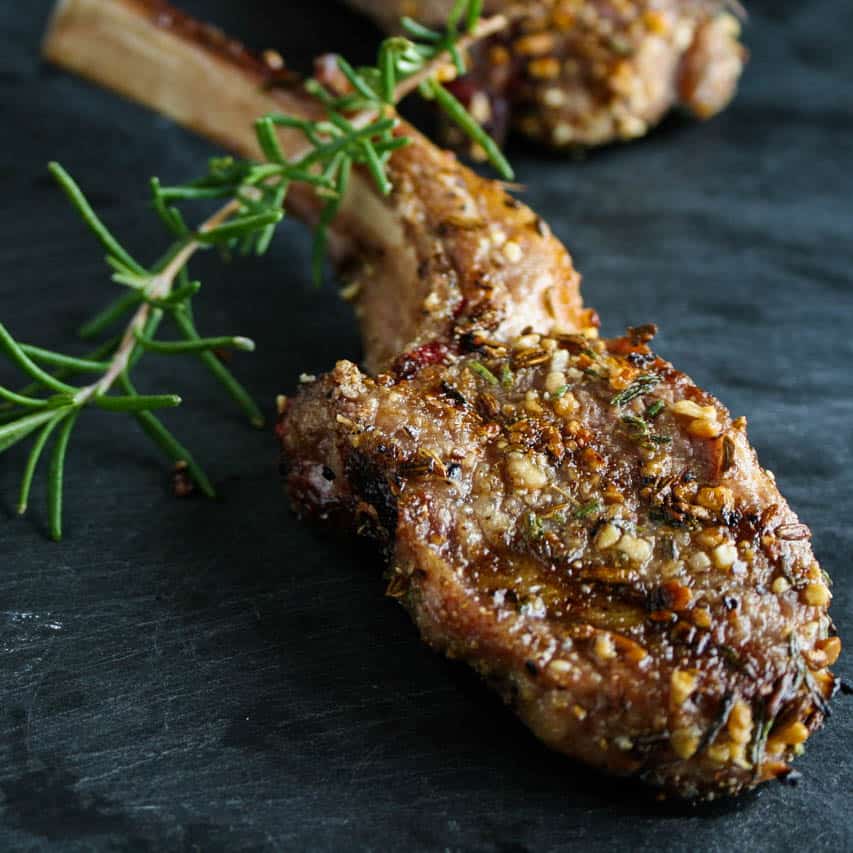Rosemary Fennel Crusted Grilled Lamb Chops Feast Local