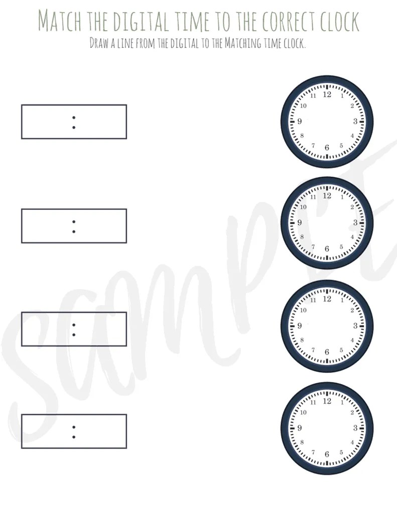 Teach Kids To Tell Time With these Clock Practice Worksheets