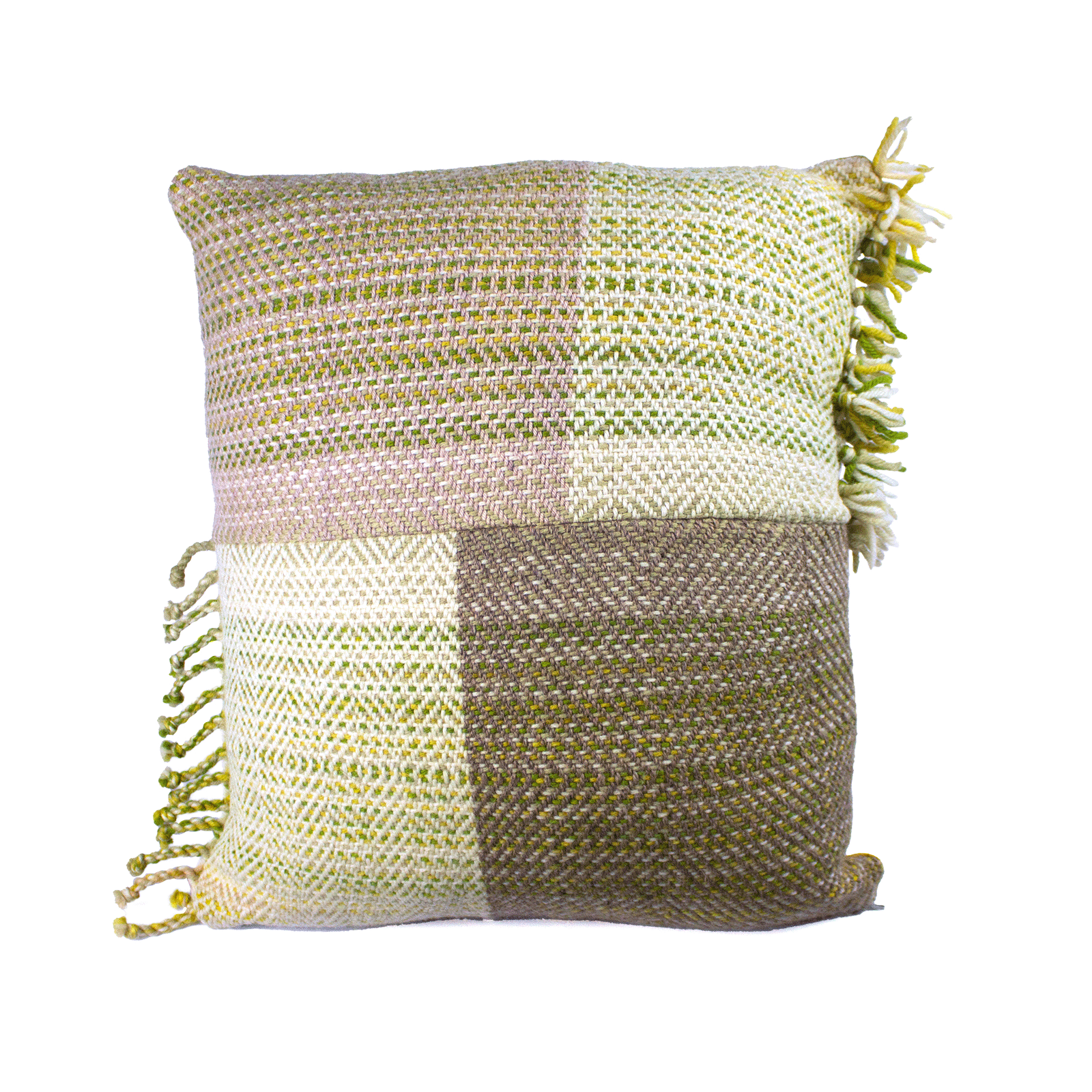 Handwoven Funky Finge Pillow The Fiber Project