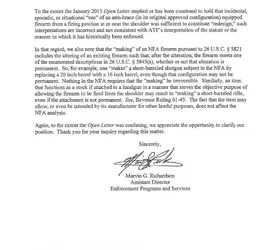 Breaking News Update ATF Reversal Letter To SB Tactical The Firearm